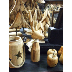 Figurka Jeleń dekoracja z drewna TEAK 49cm